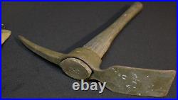 WWII US Army M-1910 Pick Mattock Diamond Co. 1944, Plumb Handle, & Kansas Cover