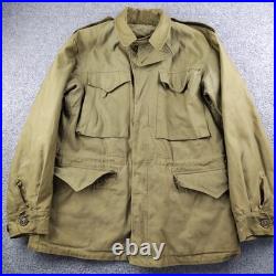 WWII US Army M-1943 Drab Combat Field Coat jacket Cotton Canvas Size 36R