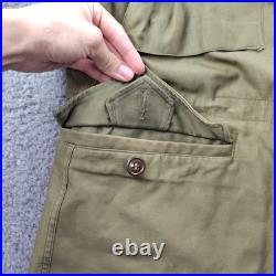 WWII US Army M-1943 Drab Combat Field Coat jacket Cotton Canvas Size 36R