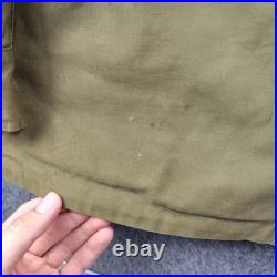 WWII US Army M-1943 Drab Combat Field Coat jacket Cotton Canvas Size 36R