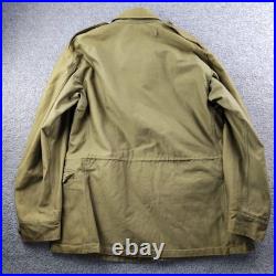 WWII US Army M-1943 Drab Combat Field Coat jacket Cotton Canvas Size 36R