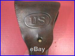 WWII US Army M1916 Leather Holster Colt. 45 acp M1911A1 Original Very Nice