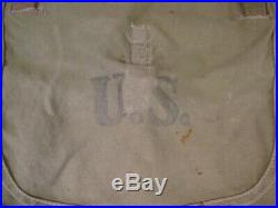 WWII US Army M1928 Haversack Pack Khaki Color Complete withAll Straps Very Nice