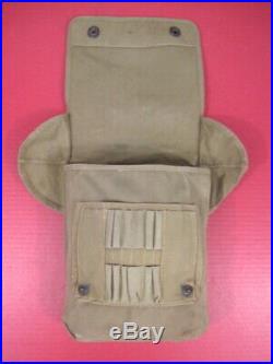 WWII US Army M1938 Canvas Dispatch or Map Case Khaki Color Dated 1942 NICE