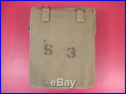 WWII US Army M1938 Canvas Dispatch or Map Case Khaki Color Dated 1942 NICE