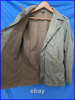 WWII US Army M1941 M41 Field Jacket Olive Drab Green 34L Combat Battle Uniform