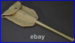 WWII US Army M1943 Entrenching Tool'AMES 1945' Folding Shovel & Cover Tulsa Can