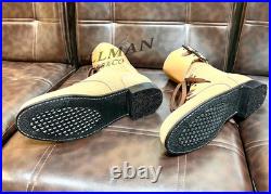 WWII US Army M1943 Leather Double Buckle Combat Boots Military Shoes All Sizes
