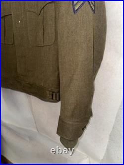 WWII US Army M1944 Ike Jacket 36R 2nd Infantry Div with Pile Liner 1945
