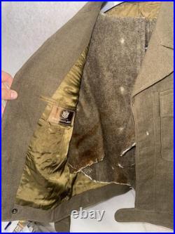 WWII US Army M1944 Ike Jacket 36R 2nd Infantry Div with Pile Liner 1945