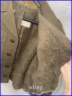 WWII US Army M1944 Ike Jacket 36R 2nd Infantry Div with Pile Liner 1945