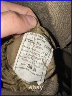 WWII US Army M1944 Ike Jacket 36R 2nd Infantry Div with Pile Liner 1945