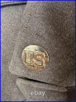 WWII US Army M1944 Ike wool Jacket with Original Insignia Staff Serg 4th Infantry