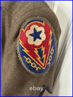 WWII US Army M1944 Ike wool Jacket with Original Insignia Staff Serg 4th Infantry