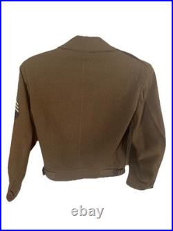 WWII US Army M1944 Ike wool Jacket with Original Insignia Staff Serg 4th Infantry