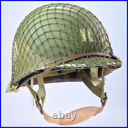 WWII US Army M1C Paratrooper Airborne Helmet with 506th PIR Pathfinder Emblem