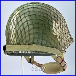 WWII US Army M1C Paratrooper Airborne Helmet with 506th PIR Pathfinder Emblem