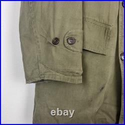 WWII US Army Mackinaw Coat Jeep OD Green Original Sz 38 Hood M-1943