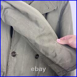 WWII US Army Mackinaw Coat Jeep OD Green Original Sz 38 Hood M-1943