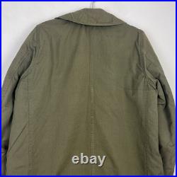 WWII US Army Mackinaw Coat Jeep OD Green Original Sz 38 Hood M-1943