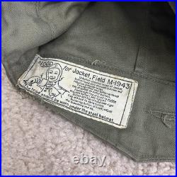 WWII US Army Mackinaw Coat Jeep OD Green Original Sz 38 Hood M-1943