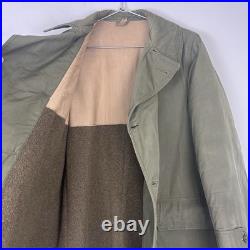 WWII US Army Mackinaw Coat Jeep OD Green Original Sz 38 Hood M-1943