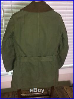 WWII US Army Mackinaw Coat Type 1 Sz 38 Dated 1941 Pre Owned