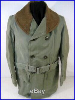 WWII US Army Mackinaw Cold Weather Coat 1st Pattern Sz 38 Dated 1941 NICE