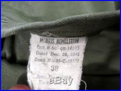 WWII US Army Mackinaw Cold Weather Coat 1st Pattern Sz 38 Dated 1941 NICE