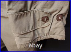 WWII US Army Mackinaw Jeep Jacket Coat Late-War Model, Size 34 Cotton & Wool