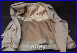 WWII US Army Mackinaw Jeep Jacket Coat Late-War Model, Size 34 Cotton & Wool