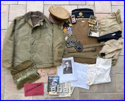 WWII US Army Medic Named Grouping Navy Deck Jacket Patches Medals Uniforms