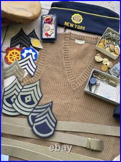 WWII US Army Medic Named Grouping Navy Deck Jacket Patches Medals Uniforms