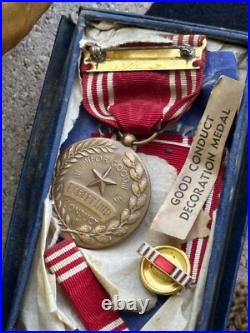 WWII US Army Medic Named Grouping Navy Deck Jacket Patches Medals Uniforms