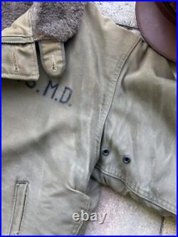 WWII US Army Medic Named Grouping Navy Deck Jacket Patches Medals Uniforms