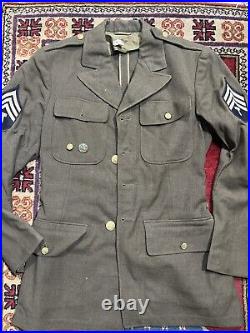 WWII US Army Mens Tech Sargent Uniform Jacket