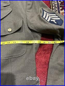 WWII US Army Mens Tech Sargent Uniform Jacket