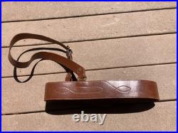 WWII US Army Military Sam Browne Brown Belt with Accessory Shoulder Strap