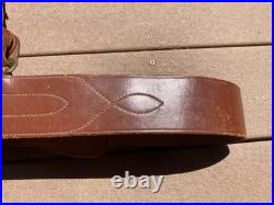 WWII US Army Military Sam Browne Brown Belt with Accessory Shoulder Strap