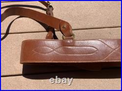WWII US Army Military Sam Browne Brown Belt with Accessory Shoulder Strap