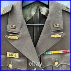 WWII US Army Named Officer Uniform XV Corps Armor Original