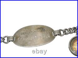 WWII US Army North Africa Chief Surgeon OFFICER Named STERLING ID Bracelet C13