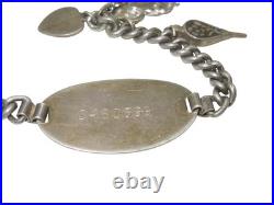 WWII US Army North Africa Chief Surgeon OFFICER Named STERLING ID Bracelet C13