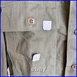 WWII US Army OD-7 Deadstock Mint HBT Jacket with Cutter Tags
