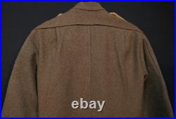 WWII US Army OD Wool Overcoat Melton Tailor Rebuilt Coat Jacket Apx. 38, Scarce