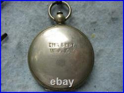 WWII US Army Officer Compass Pocket Watch Style Stamped Engineers 1917 Named WWI