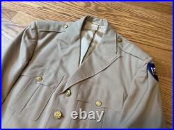 WWII US Army Officer Khaki Tropical Worsted Uniform 100th ID Very Good Condition