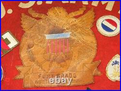 WWII US Army Patch Blanket Pillow Cover Leather Patch German Eagle Insignia