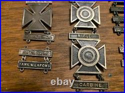 WWII US Army Qualification Badges and Bars