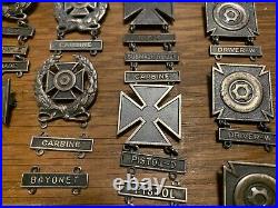 WWII US Army Qualification Badges and Bars